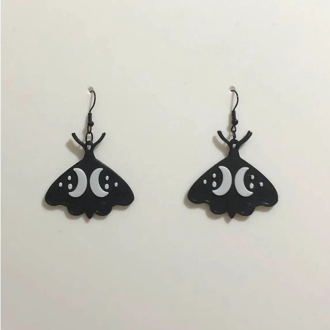 Earring dark moth halloween pendant pendientes aros