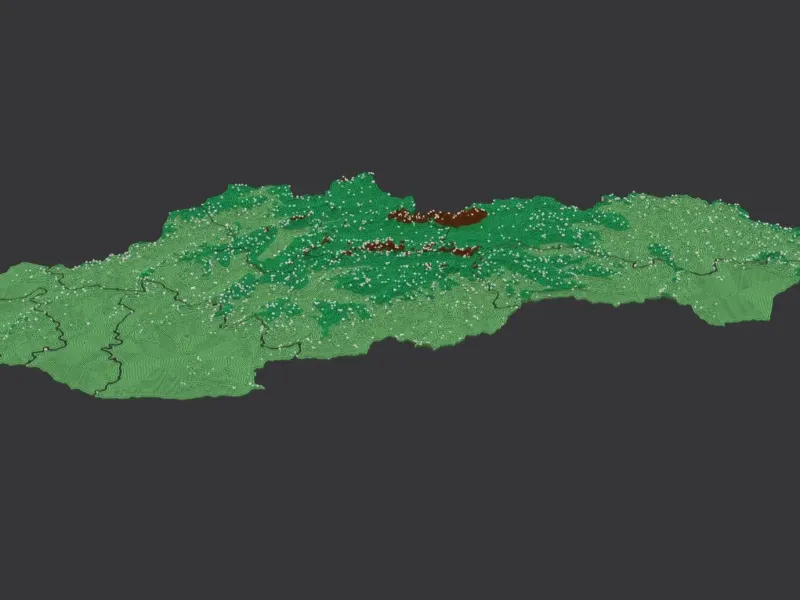 Regions of Slovakia. 3D Map puzzle (8-piece)