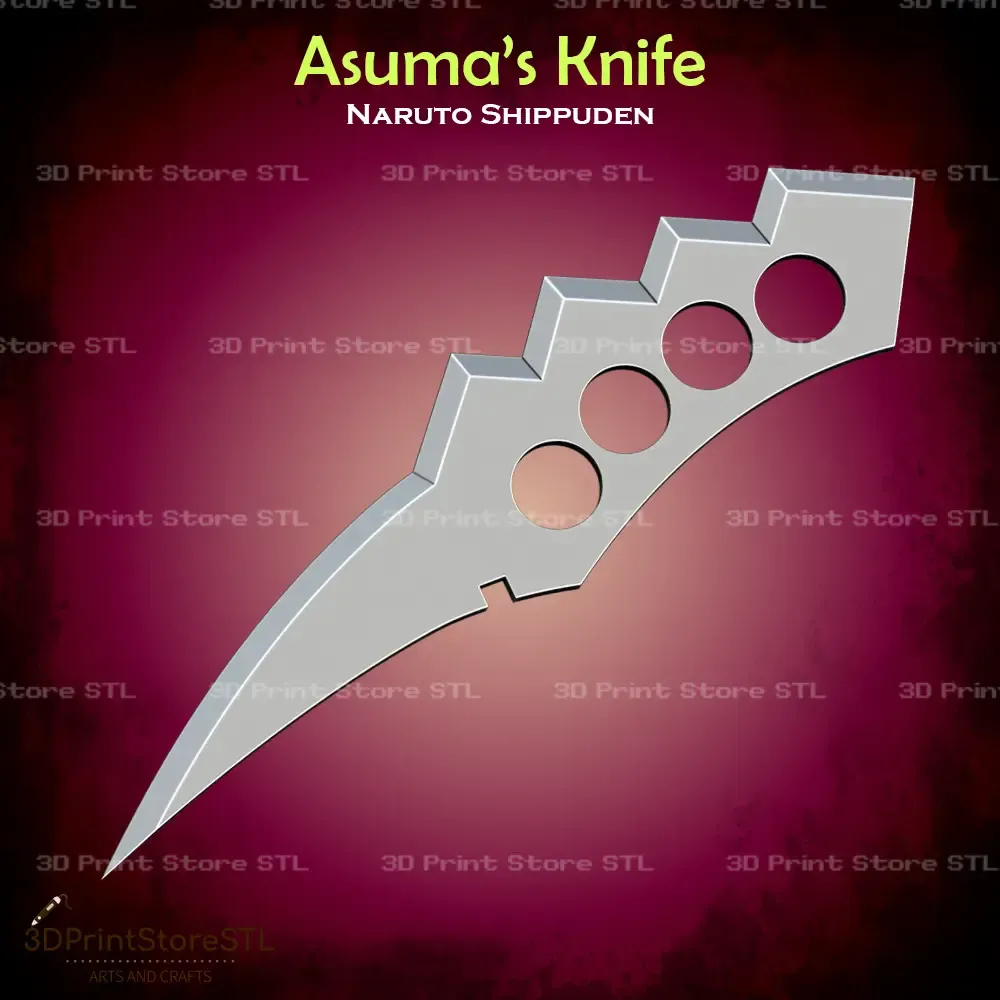 Asuma Knife Cosplay Naruto - STL File