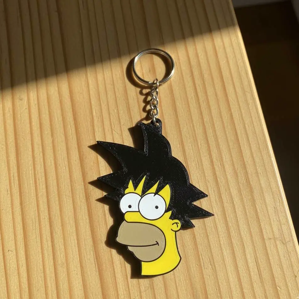 Keychain - Homer X Goku