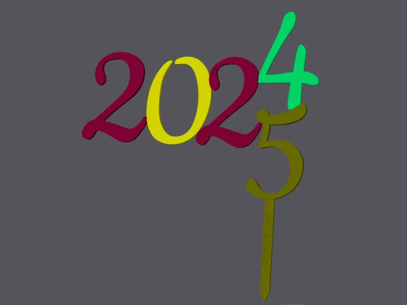New Year 2024-2025 - Caketopper