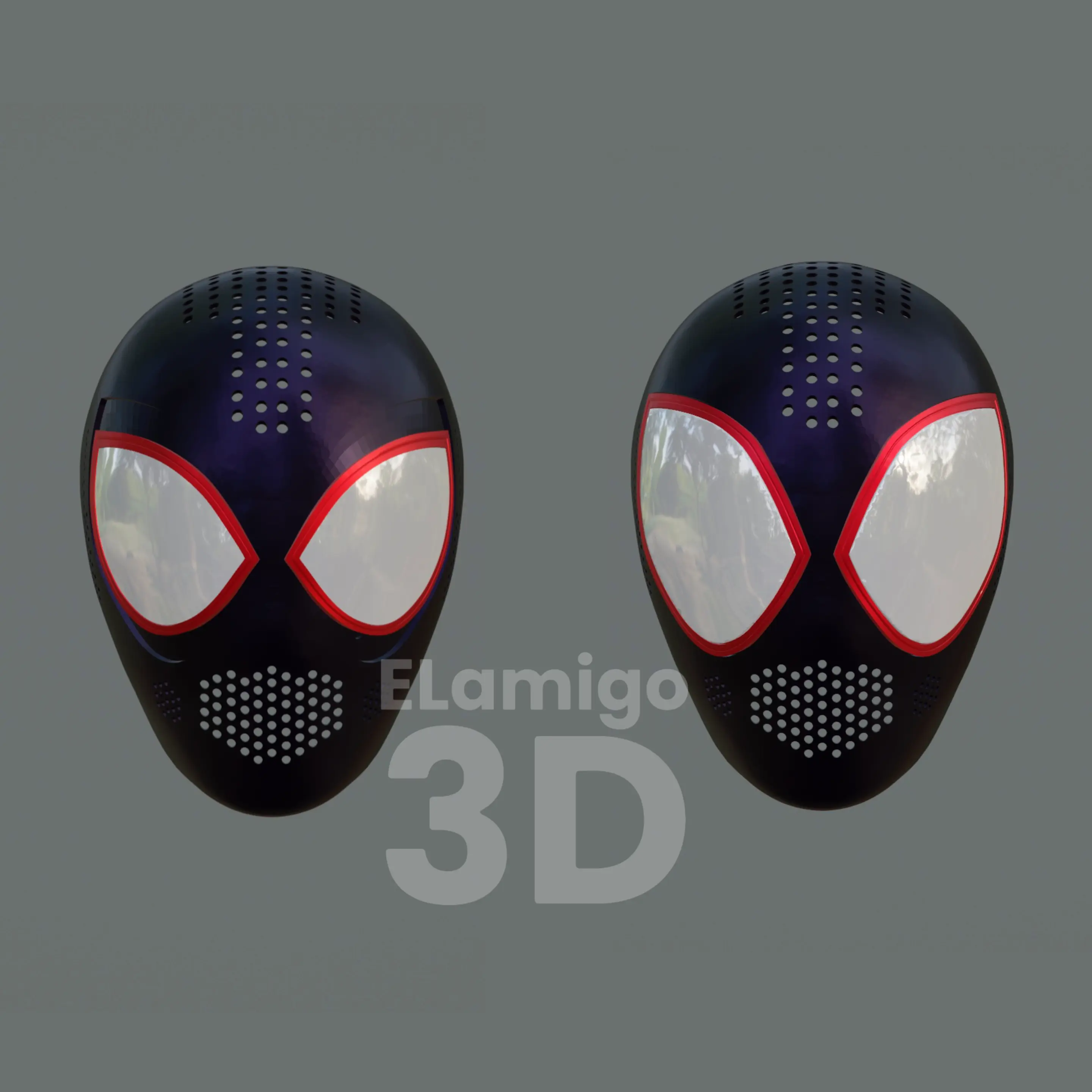 Spiderman Miles Morales Faceshell (STL Files)