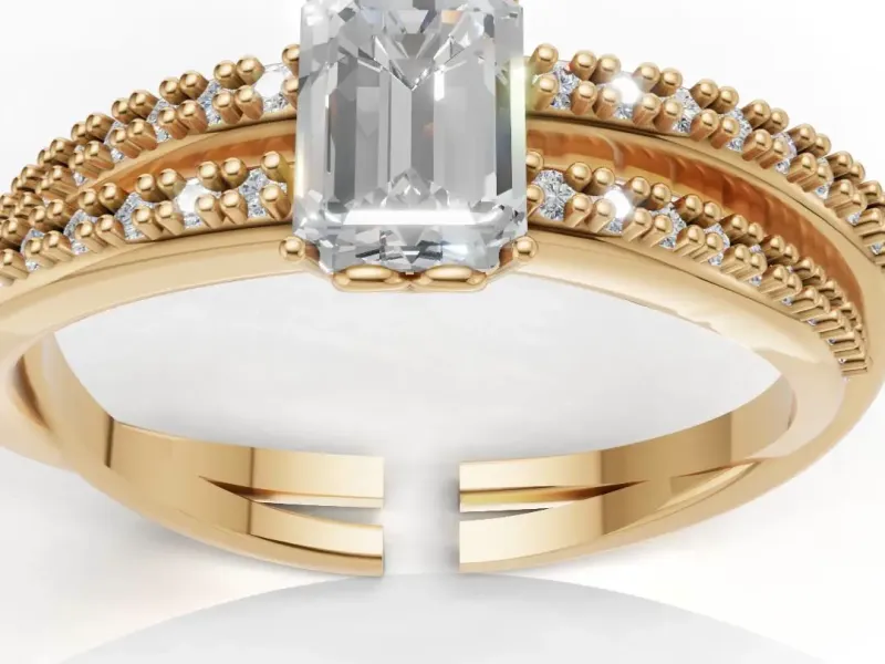 emerald cut diamond ring 1