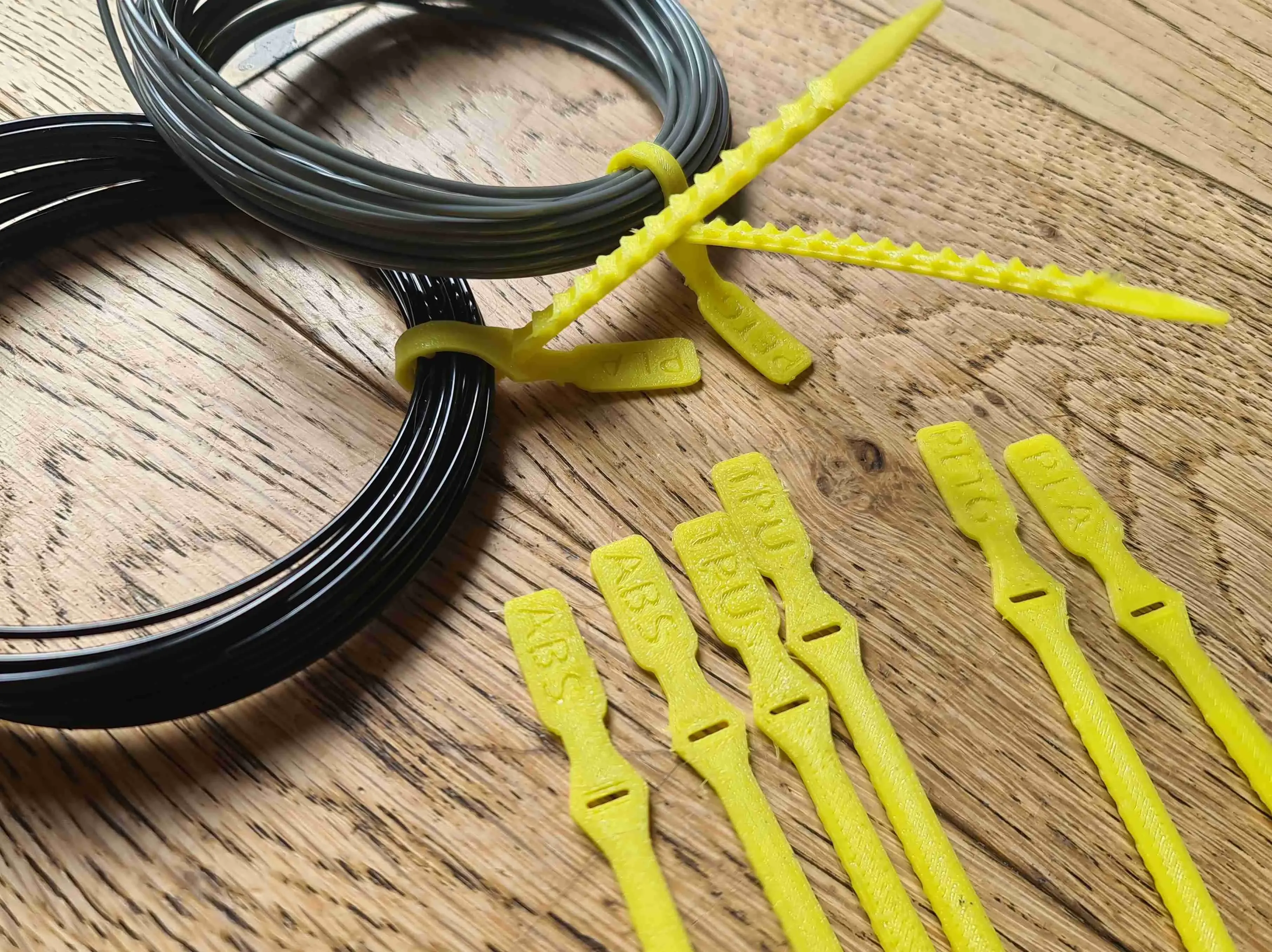 Spare Filament Reusables Zip Cable Tie PLA TPU PETG ABS