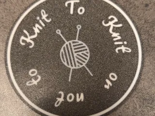 To knit or not to knit Coaster