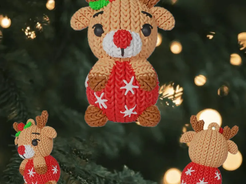 Rentier Häkeln - Gestrickt - Weihnachtsbaumschmuck