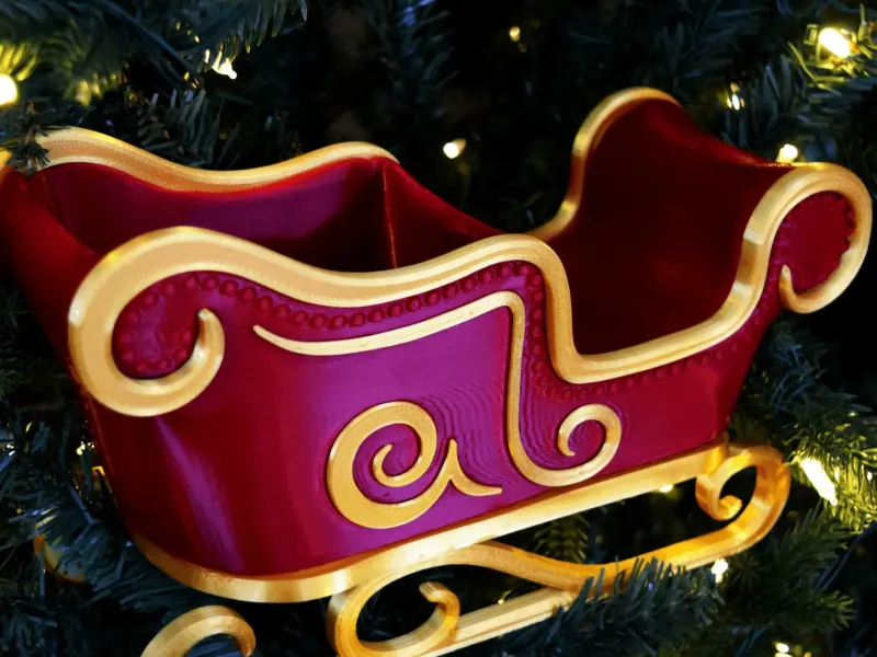 Kerstslee van de Kerstman | Print in Place | Geen ondersteuning