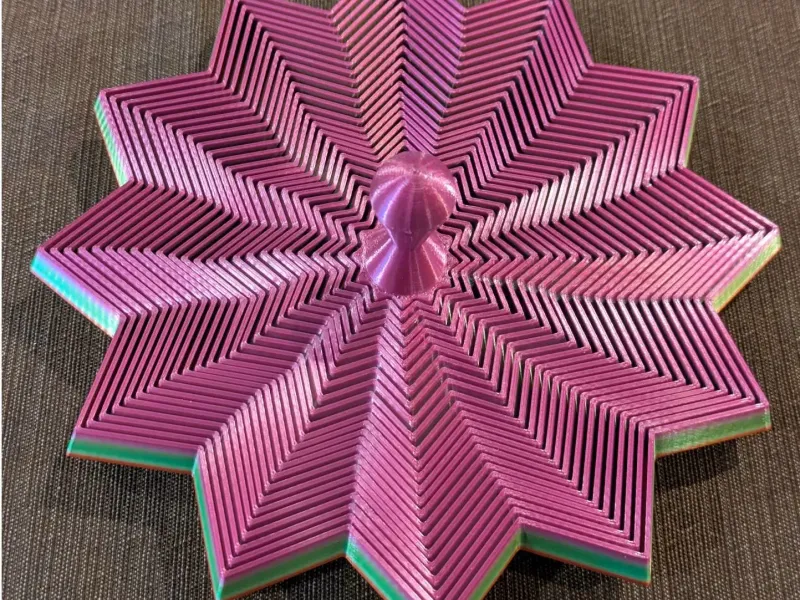 Large print-in-place fidget star with strong handle