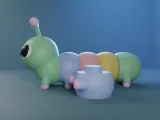 Chibi Multicolor Caterpillar-3