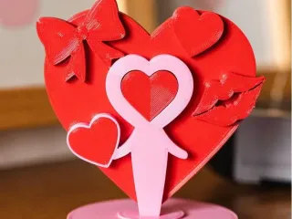 Romantic Heart Emblem Stand