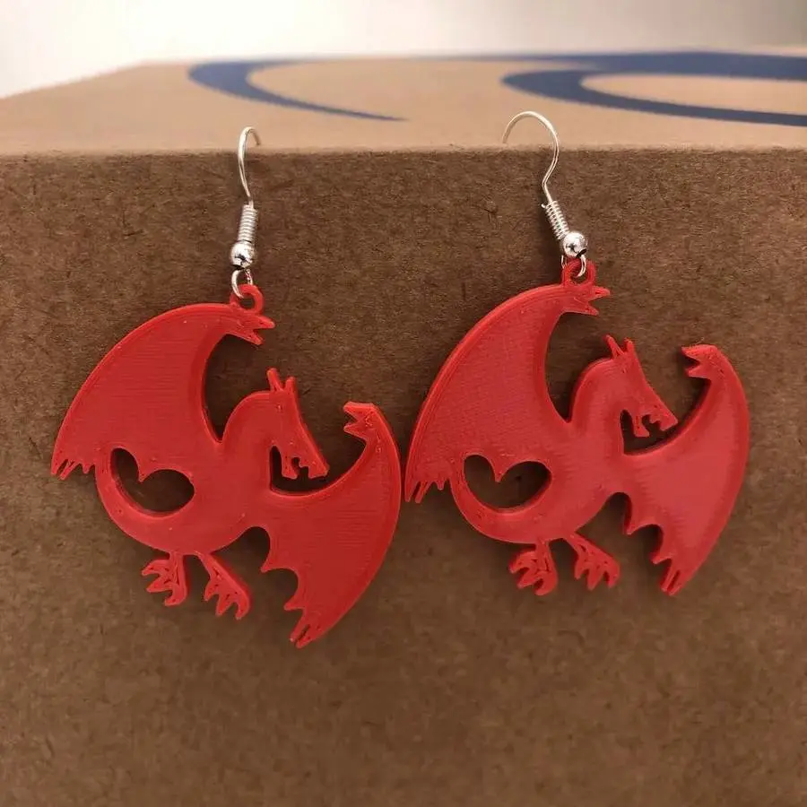 Earring Dragon pendant