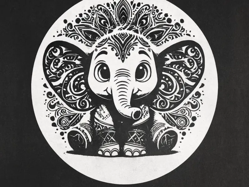 Wall art éléphant