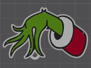 Grinch ornament hand keychain - llavero mano del Grinch