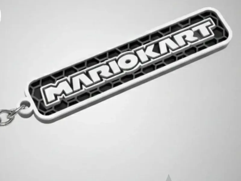 Mariokard logo keychain