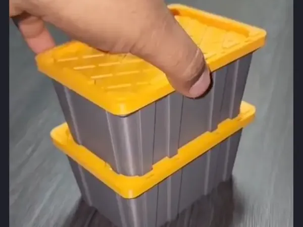 Mini Heavy-Duty Storage Tote Box with Lid