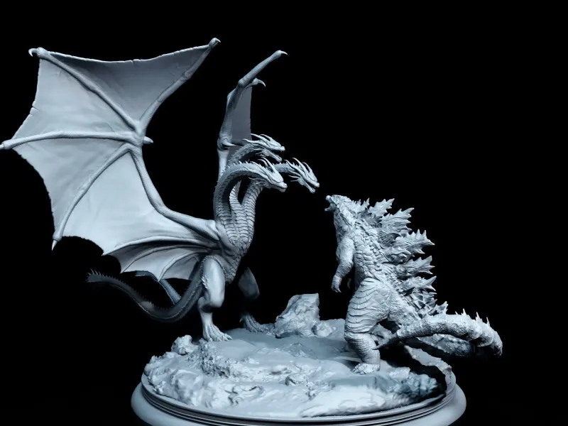 GODZILLA VS KING GHIDORAH - 3D PRINTING