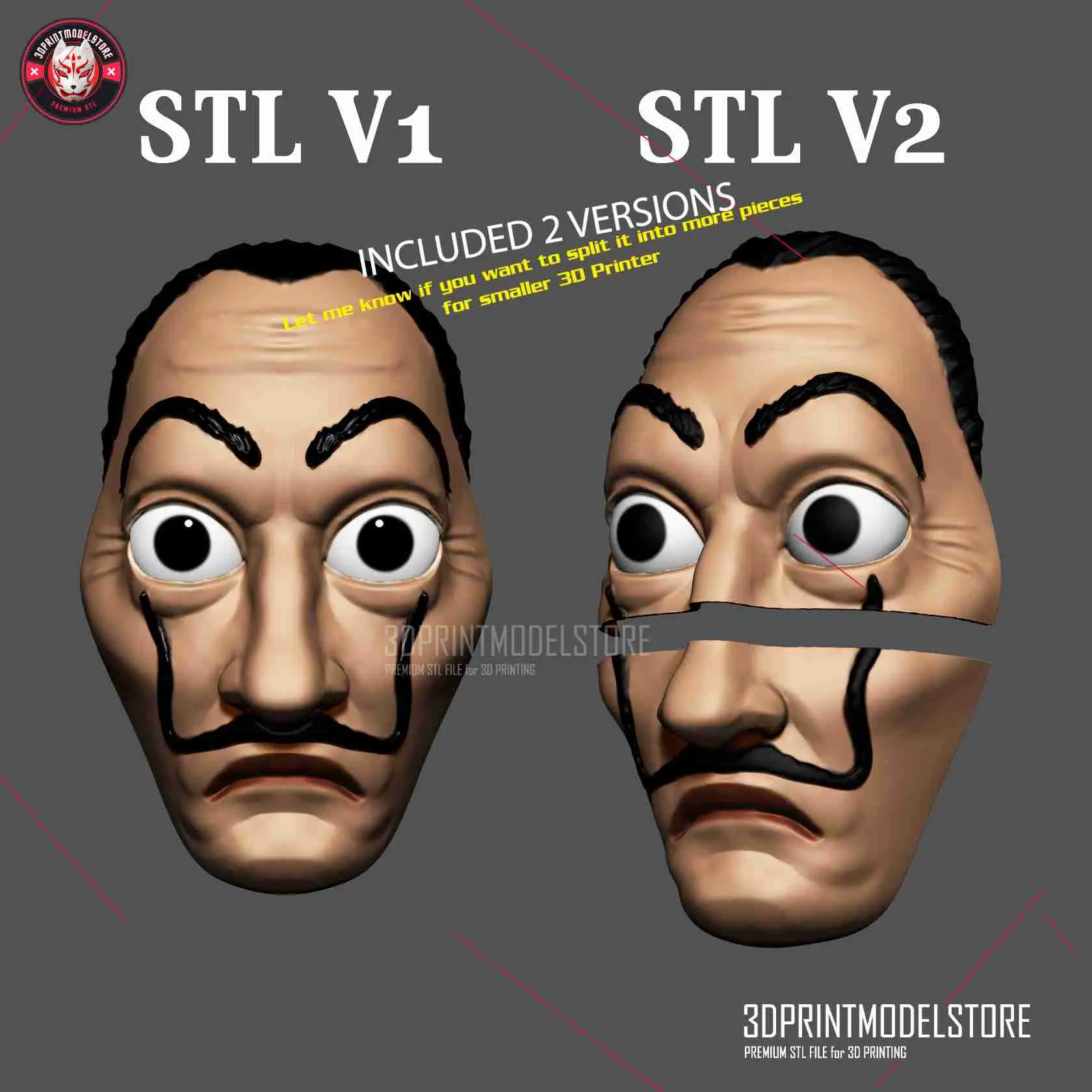 Dali Masker - Lacasa de papel Money Heist Halloween Cosplay