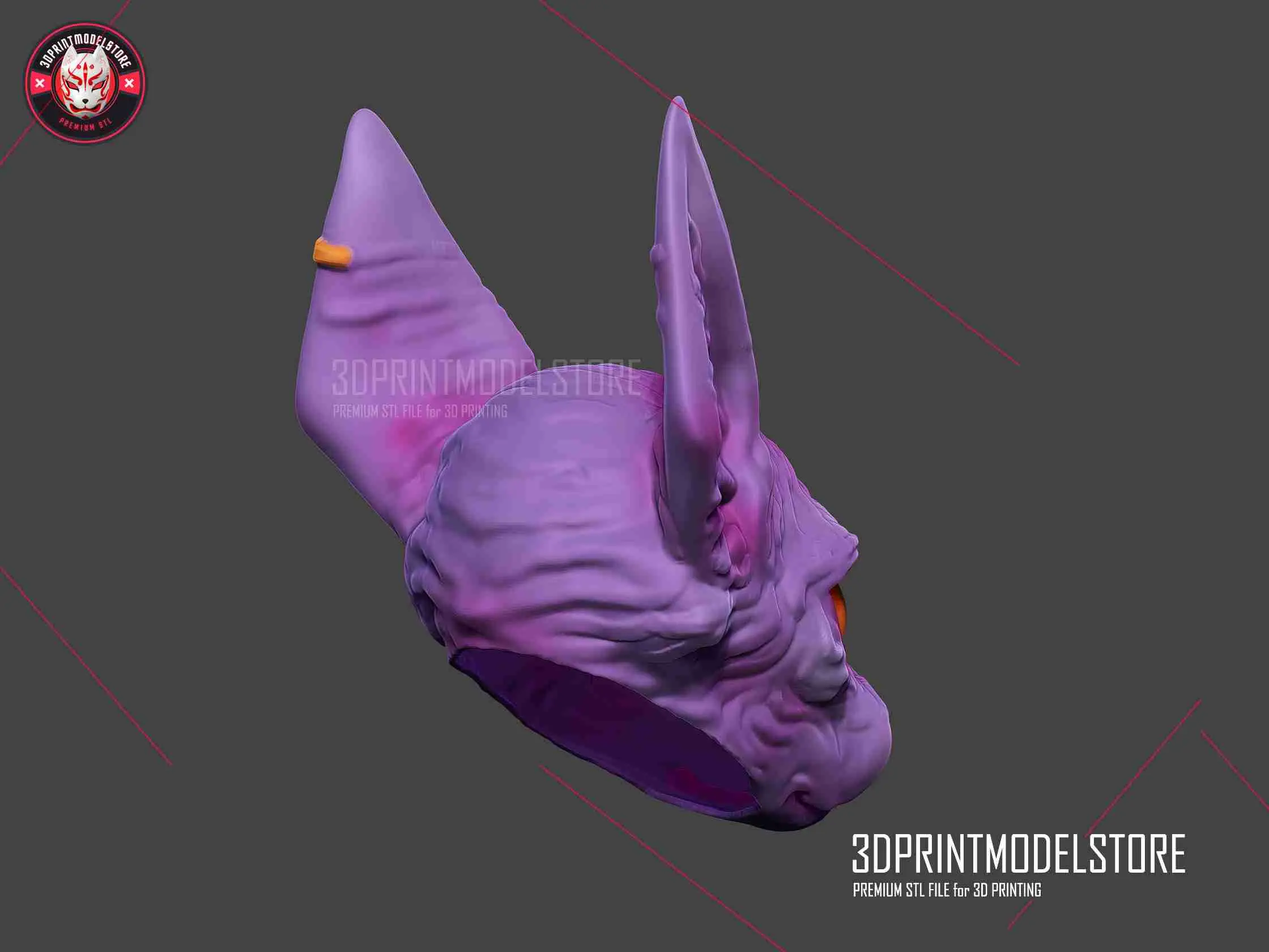 Capacete realista Beerus - Dragon Ball - Máscara de gato Sphynx