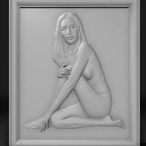 Nude Model Sitting Magnet