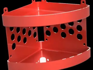 Rounded corner shelf dual