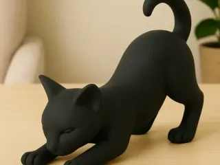 Modern Sleek Black Cat Hunting