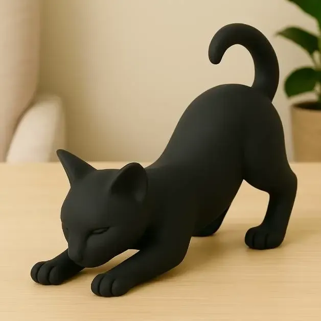 Modern Sleek Black Cat Hunting