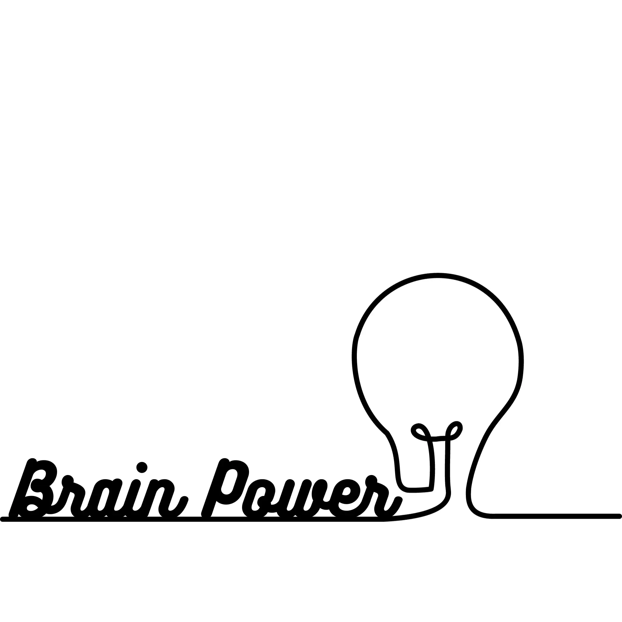 Brain Power Light Bulb Wall Art