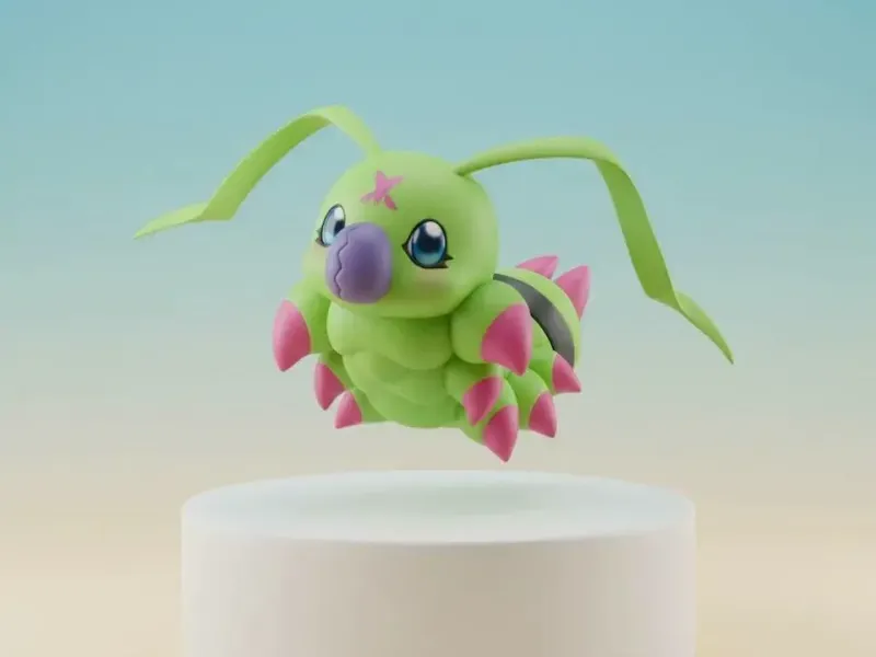Wormmon Digimon Creature Model