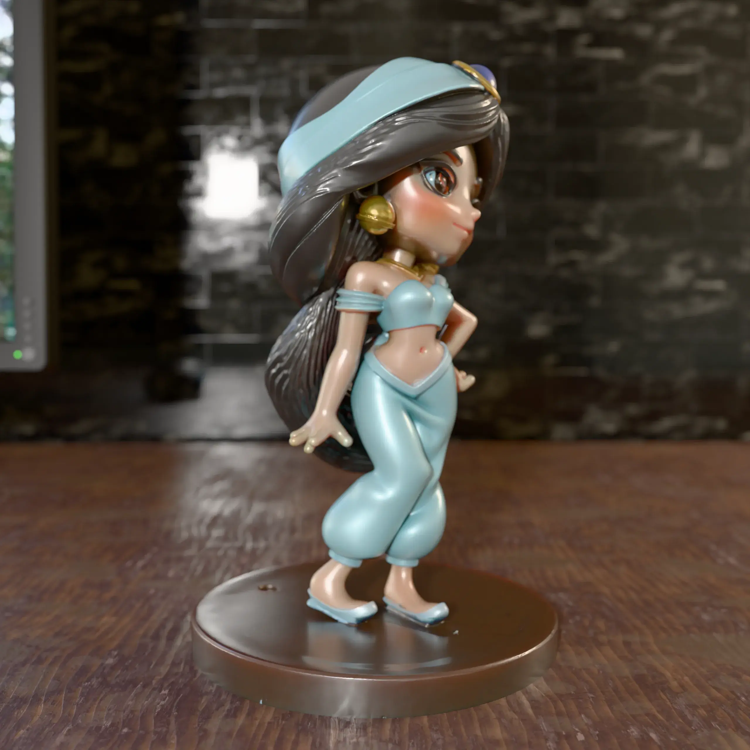 3D Printer Files | 3MF File | Jazmine Chibi Aladdin | Creality Cloud