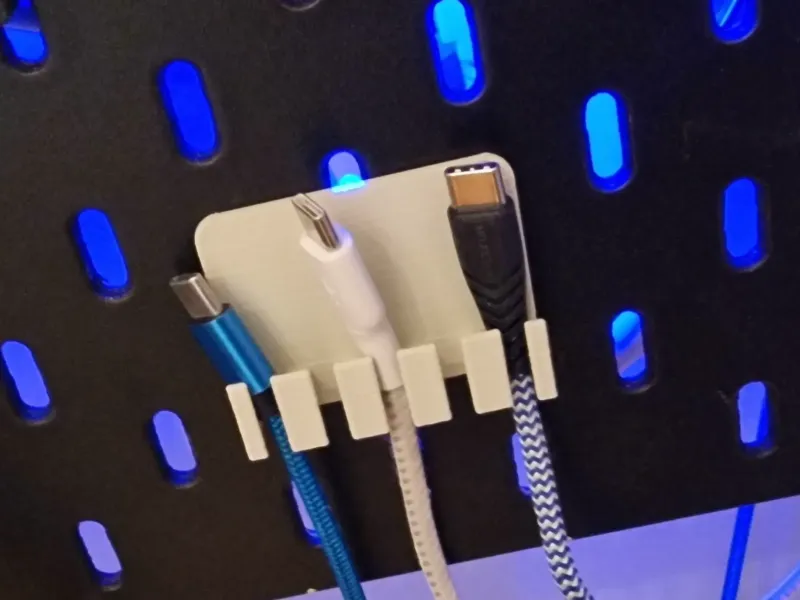 Cable organizer (an 'Ikea Skadis Charger wall'  module)