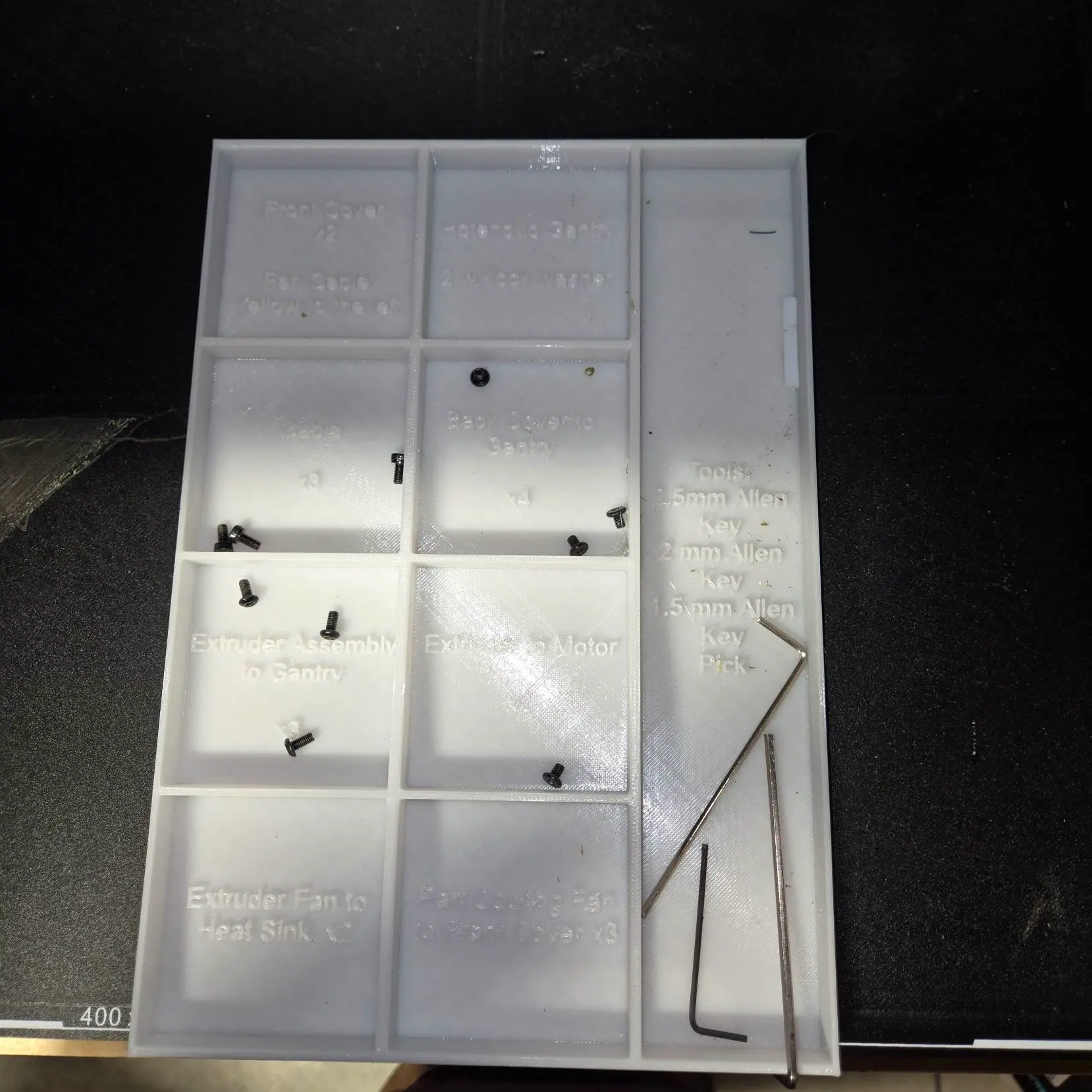 Ender 5 max parts tray