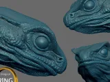 Highly detailed Lizard head Wall hang-0