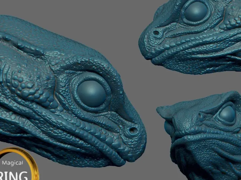 Highly detailed Lizard head Wall hang