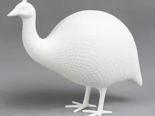 Helmeted Guinea Fowl (Numida Meleagris) Sculpture