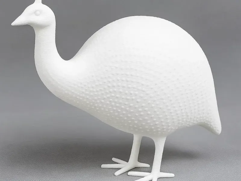 Helmeted Guinea Fowl (Numida Meleagris) Sculpture