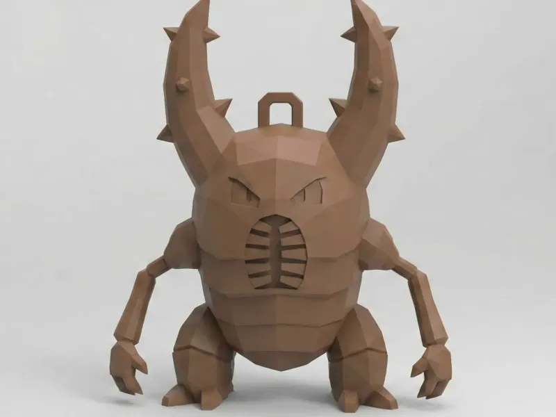 Low Poly Pinsir Keychain | #33