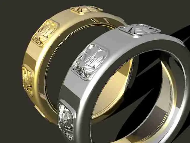 anillo de joyería temática de cannabis.