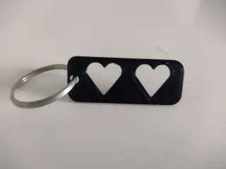 Valentines Hearts Keyring