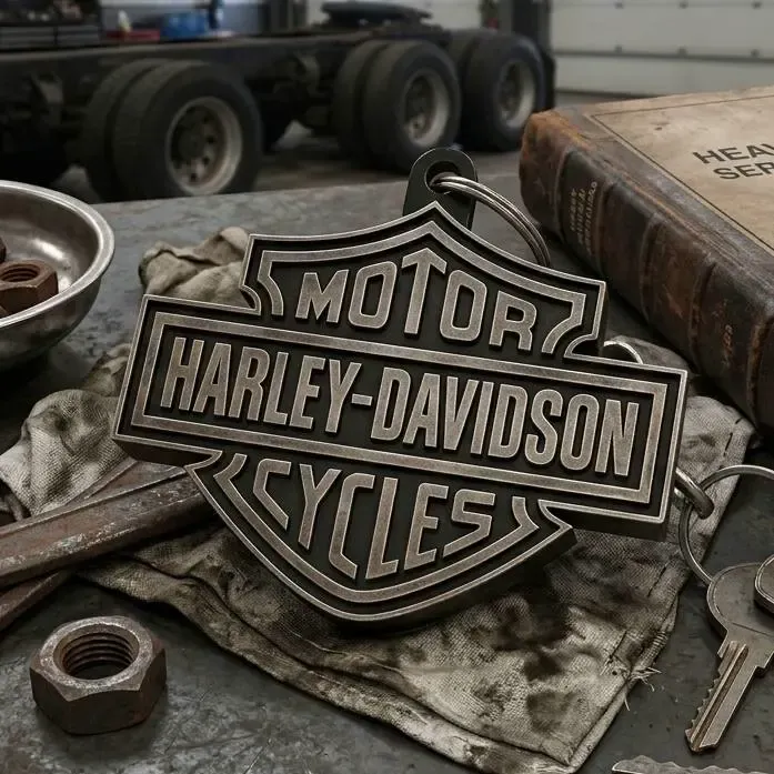 Chaveiro com Logotipo da Harley-Davidson – Cor Única