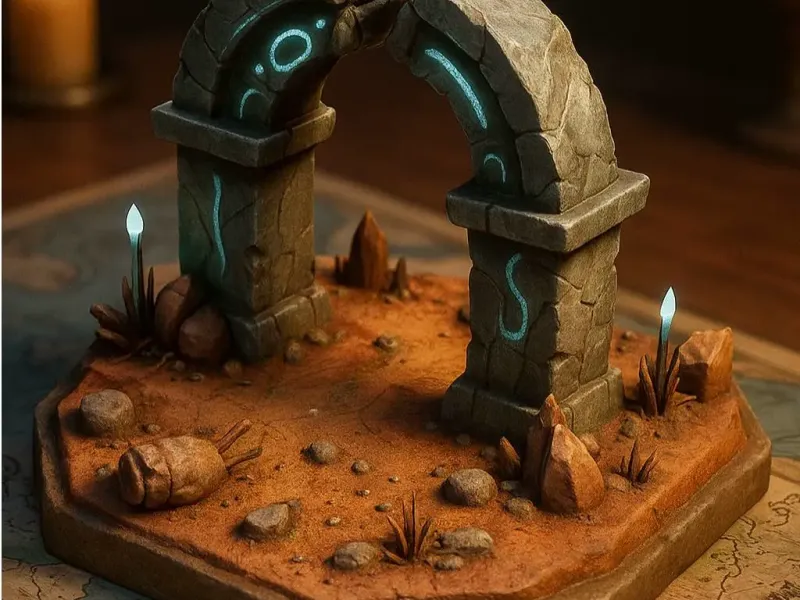 Mystic Gateway Ruin D&D tabletop miniature