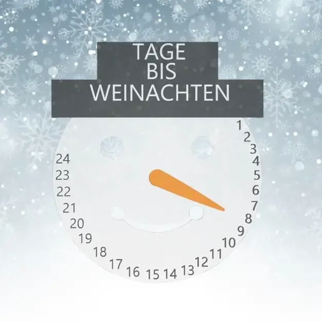 Schneemann Adventskalender Weinachts deko