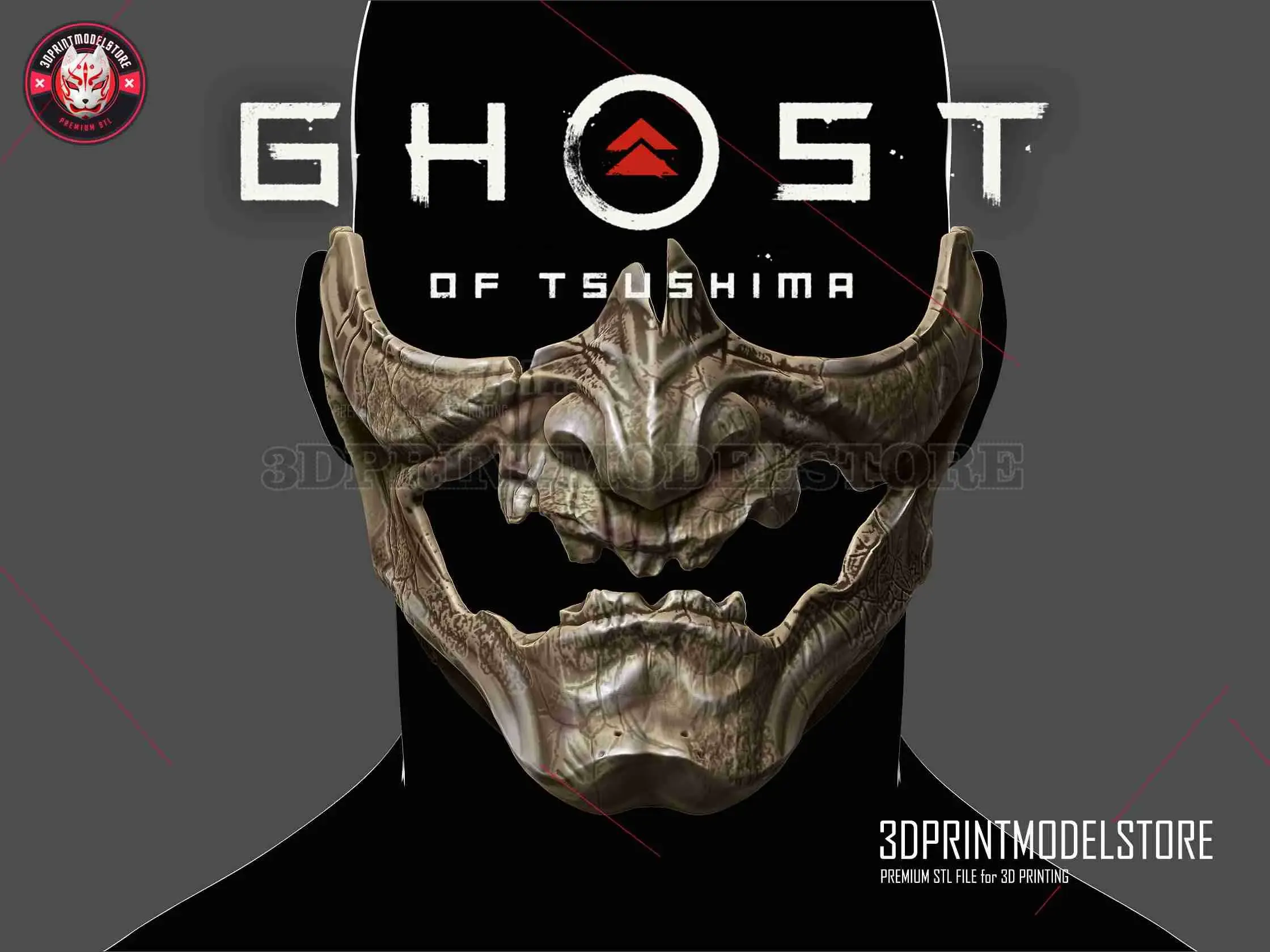 Ghost of Tsushima Skeletal Mask - Japanese Oni Samurai Mask