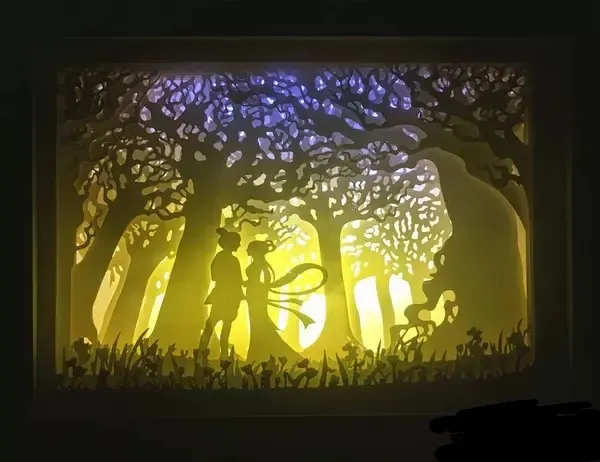 Shadow Box Light - Văcarul și fata țesătoare(2)
