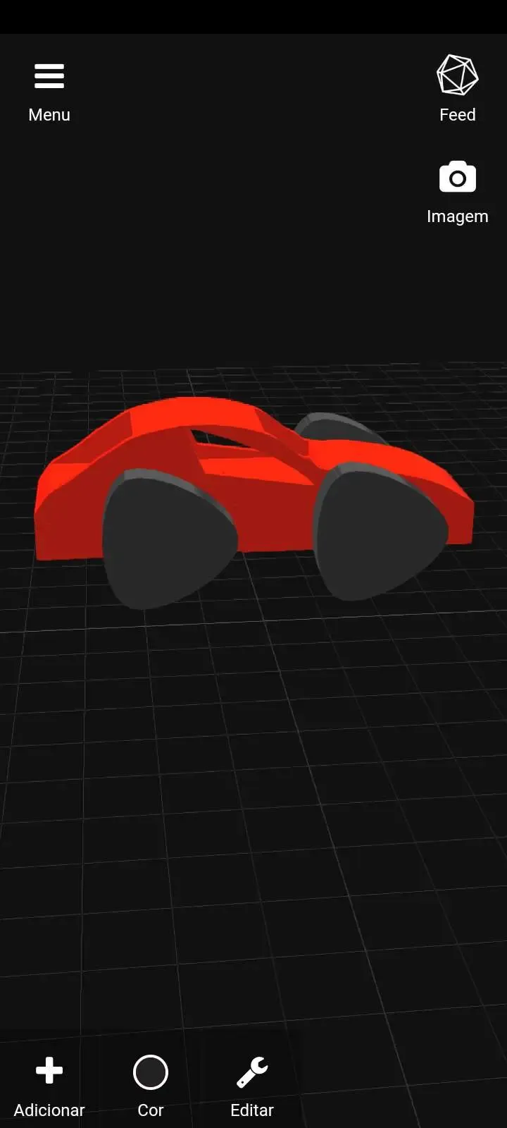 non-round wheeled car / carro de rodas não redondas 