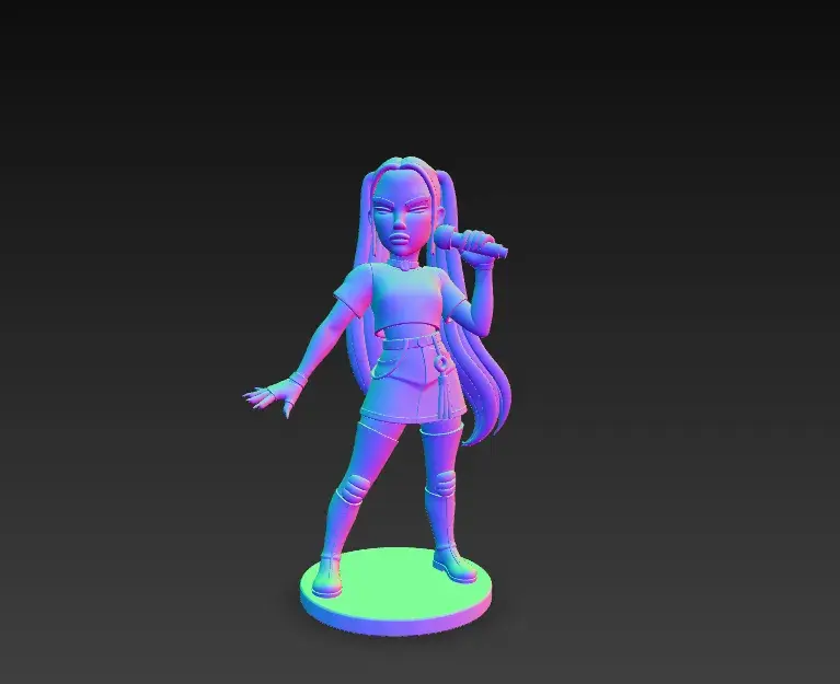 K-Pop Demon Hunters – 3 Character Figure Pack with base