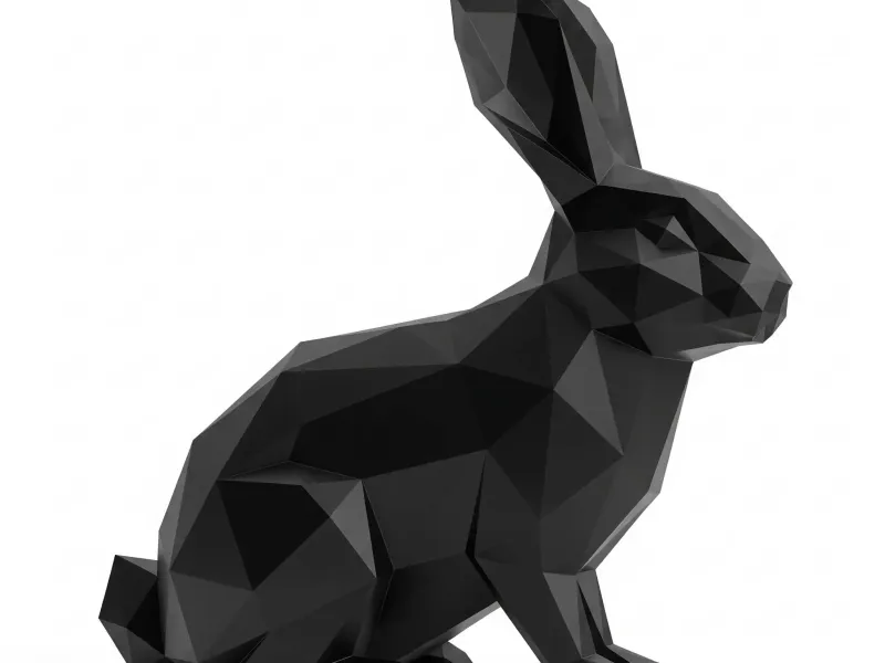 Conejo decorativo Low Poly