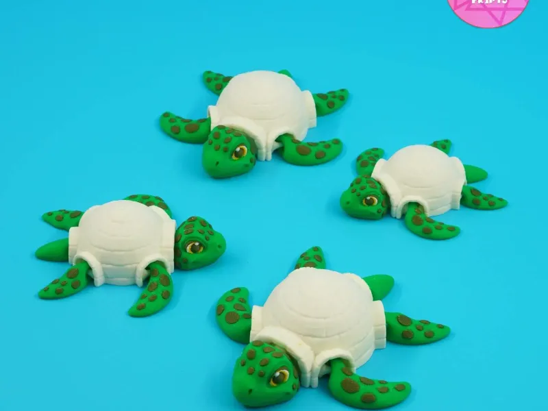 Print-In-Place Flexi-Iglu-Schildkröte