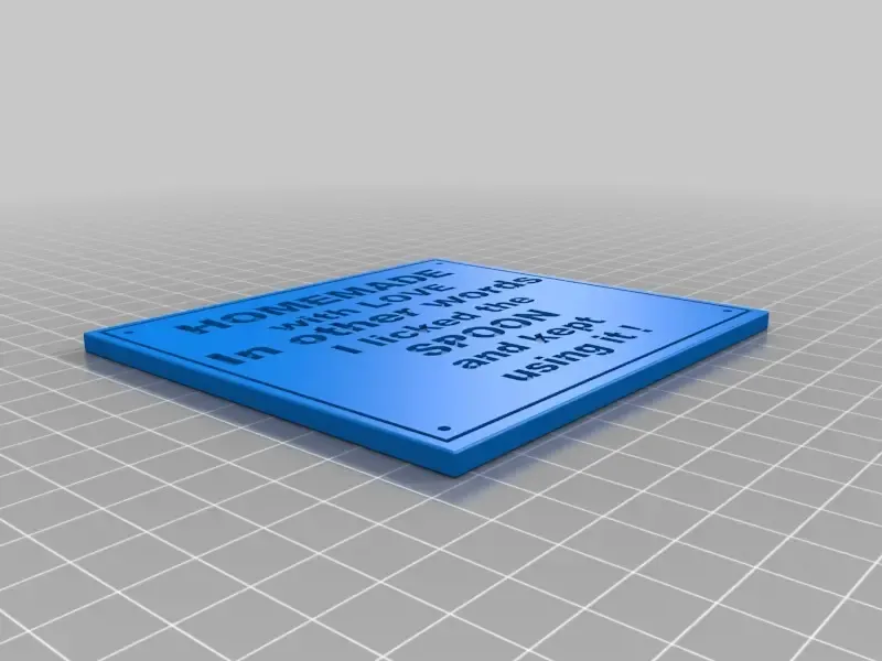 Homemade Plaque