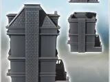 Set of two European houses with upper floor and access stair-2