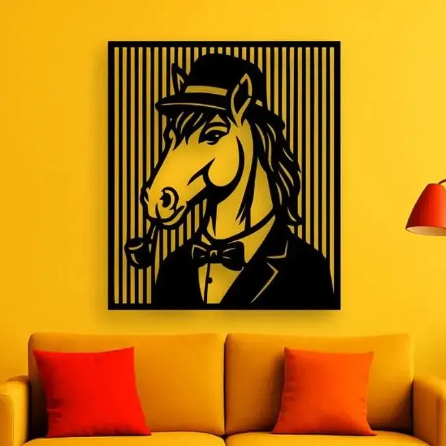 Smoker Horse wall art
